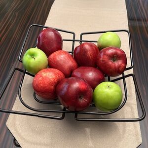 Black Geometric Metal Bowl